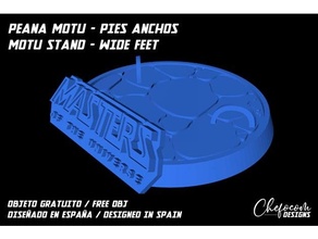 peana motu - pies anchos masters universe eternia stand he-man heman mastersoftheuniverse mattel thrustmaster 3d print model - Mito3D