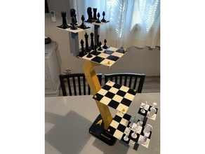 tri dimensional Estrela caminhada xadrez 3d print model - Mito3D
