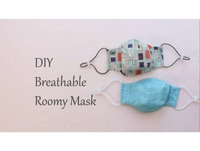 breathable roomy face mask template 3d print model - Mito3D