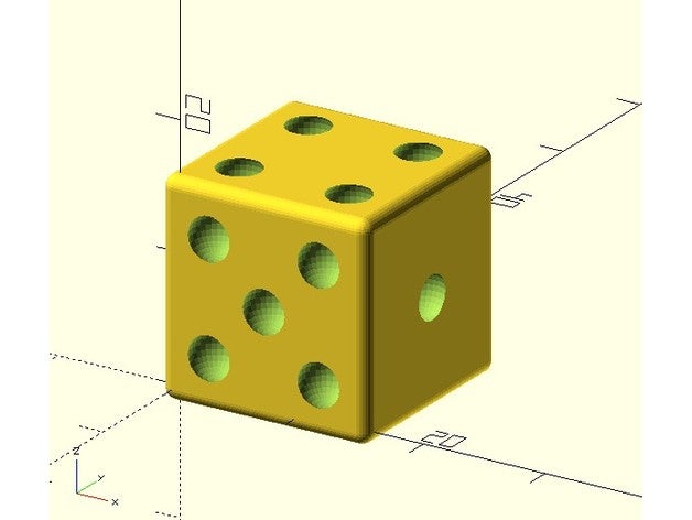 jouer rfel 6 yeux Jeu dé cube jeu ride mit 3D print model - Mito3D