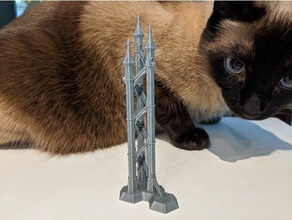 miniatura attenzione Torre trio architettonico finzione architettura fantasia medievale torri 3d print model - Mito3D
