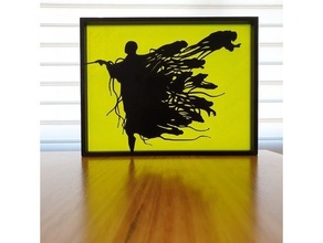 voldemort dementor harry potter silhouette art artwork book children easy harrypotter jk rowling kids movie support requires supports 3d print model - Mito3D