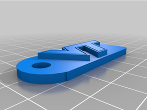 Virgínia tecnologia chaveiro vt logotipo 3d print model - Mito3D