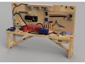 ho scale interior furniture - garage workbench model railroad trains 3d print model - Mito3D