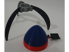 agua cohete soda botella paracaídas experimentar juguetes 3d print model - Mito3D