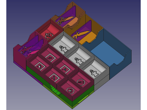 Eschaton caixa organizador arconte jogos jogo tabuleiro inserções 3d print model - Mito3D