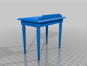 english classic writers desk furniture 3d print model - Mito3D