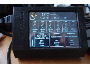 upcycle raspiweather - weather forecast dashboard raspi 1 3d print model - Mito3D