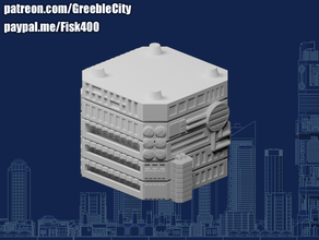 Greeblecity torre módulo ciudad verde cyberpunk 3d print model - Mito3D