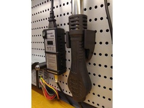 panneau perforé adaptateur monter chaud air soudure pistolet outils 3d print model - Mito3D