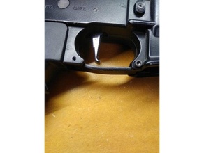 flat trigger guard airsoft m4 aeg 3d print model - Mito3D
