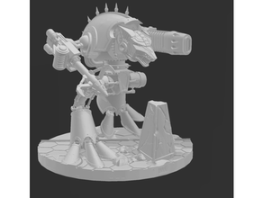 armadura estilo cão guerra titã escala armas 40k adepto titanicus tampo mesa jogos martelo 3d print model - Mito3D
