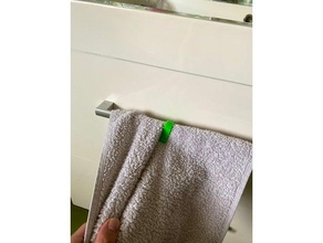 towel clamp bathroom accessories holder 3d print model - Mito3D
