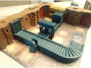 subtorii industrialis - conveyor iron labyrinth modular necromunda openlock ttcombat 3d print model - Mito3D