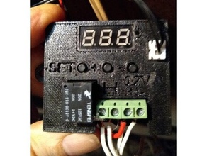 w1209 Temperatur Steuerung Fall Mantel neu gemischt entfernen Terminal bewachen LED Loch 3d print model - Mito3D