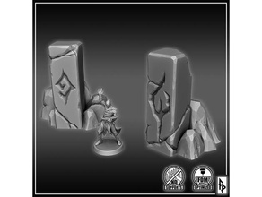 stone demon symbols 28mm 32mm boardgame boardgames dnd miniature tiles fantasy game games miniatures scenery roleplaying rpg scatter terrain tabletop gaming wargame wargames model warhammer 3d print model - Mito3D