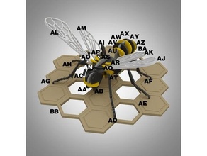 wasp puzzle 3dpuzzle bee bugs miniautre puzzles 3d print model - Mito3D