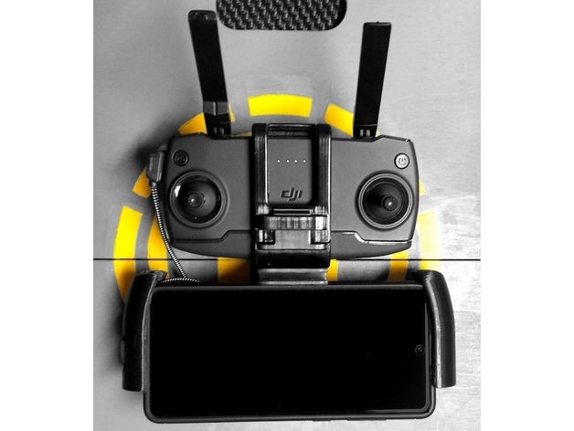 dji mavic mini ultime grand téléphone titulaire soutien + visière 2020 a71 manette drone drones epic3d vol fpv monter 3D print model - Mito3D