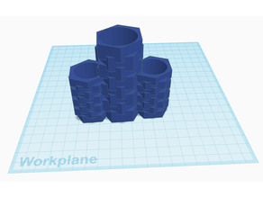 blue vase flower pot 3d print model - Mito3D