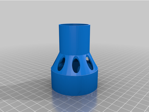 hair dryer forge blower adapter 3d print model - Mito3D