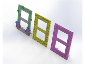 picture frames - 4x6 10x15 cm stylish styles 3d print model - Mito3D