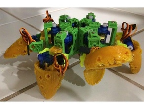 tête requin étoile mer zoïdes technique legos motorisé sg90 lego compatible robot robotique 3d print model - Mito3D