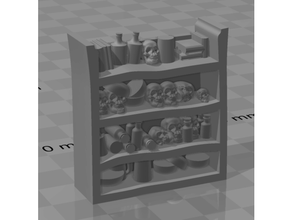 gothic grunge shelf - stone skull studios 3d print model - Mito3D