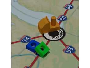 truck cargo meeple game pieces boardgame boardgames piece meeples 3d print model - Mito3D
