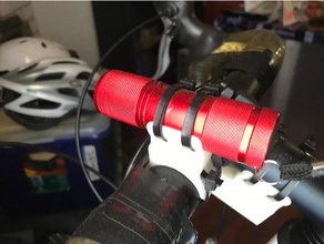 flashlight small handlebar holder 3d print model - Mito3D
