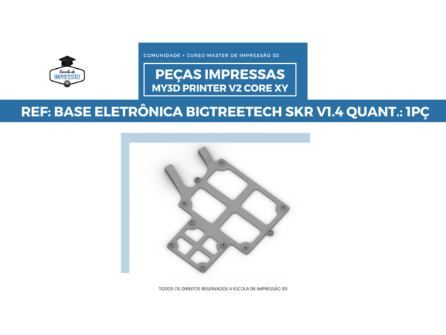 my3d printer v2 corexy - base eletr nica bigtreetech skr v1 escoladeimpressao3d my3dprinter my3dprinterv2 my3dprinterv2corexy 3D print model - Mito3D