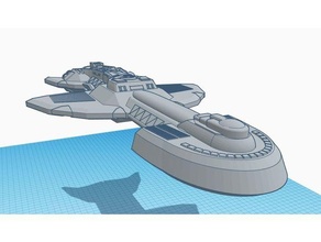 cardassian dreadnought deep space exploration ship v2 rpg prop sci-fi science-festival scifi startrek star trek tng voyager tabletop 3d print model - Mito3D