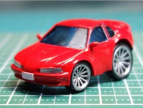 honda prelude deformed miniature car 3d print model - Mito3D