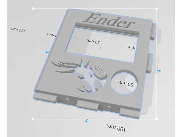 creality ender 5 screen relocation logos 3D print model - Mito3D