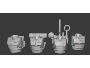angry spaceguards torsos clean 40k astra militarum cadian warhammer 3d print model - Mito3D