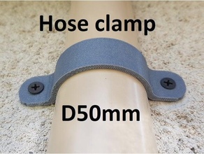 hose clamp pvc tube d50 3d print model - Mito3D