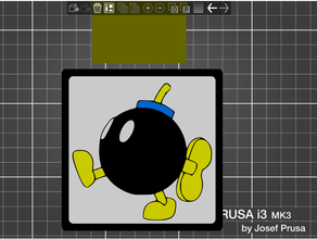 bob omb bobomb bomba sottobicchiere mmu tavolozza super Mario 3d print model - Mito3D