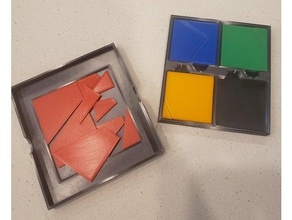 Quadrat kubisch 4in1 Puzzle Anpassung 3d print model - Mito3D