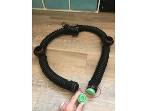 isc megalodon ccr rebreather loop hose protective plugs 3d print model - Mito3D
