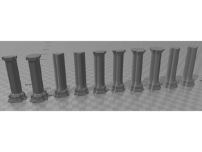 gothique quad piliers calcul crâne studios 3d print model - Mito3D