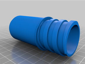 ciclone separatore parametrico polvere tubo 3d print model - Mito3D