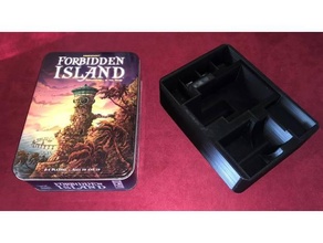 forbidden island game box insert 3d print model - Mito3D