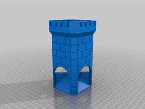 four-way dice tower 3d print model - Mito3D