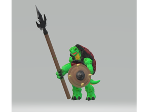 tartaruga lanciere dungeon draghi 3d print model - Mito3D