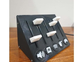 DJ recinto 5 controles deslizantes arduino 3d print model - Mito3D