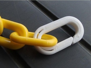 simple chain keychain 3d print model - Mito3D