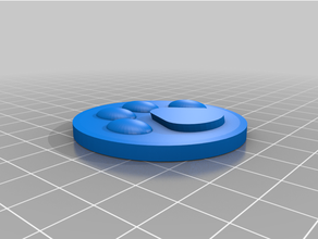 paw print token coin 3d print model - Mito3D