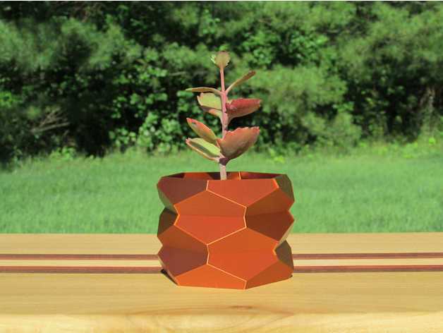 geometrico fioriera 3d stampato arte ohioteentech tech parlare 3D print model - Mito3D
