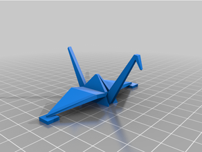Origami Kran Kräne falten Papier 3d print model - Mito3D