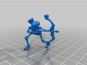 esqueleto arquero dnd miniatura mazmorras dragones pionero zombi 3d print model - Mito3D