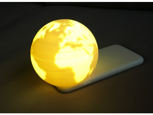 earth globe light art atmosphere design led 3D print model - Mito3D